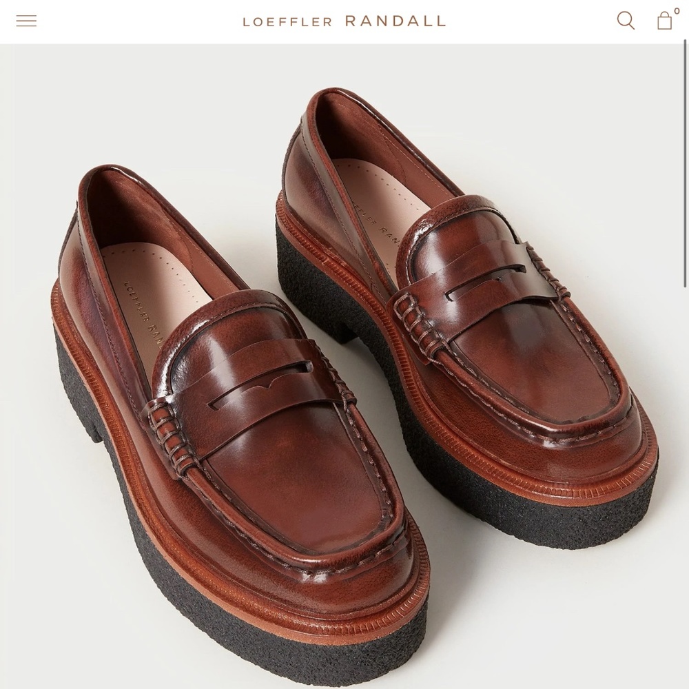 Loeffler Randall Rikki Brown platform loafer